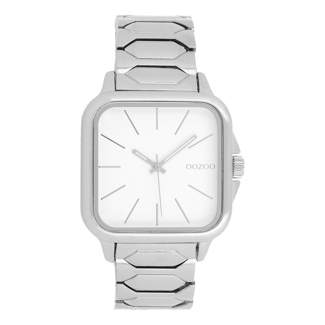 Silver coloured OOZOO watch with stainless steel bracelet - C11600